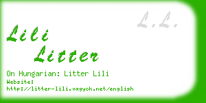 lili litter business card